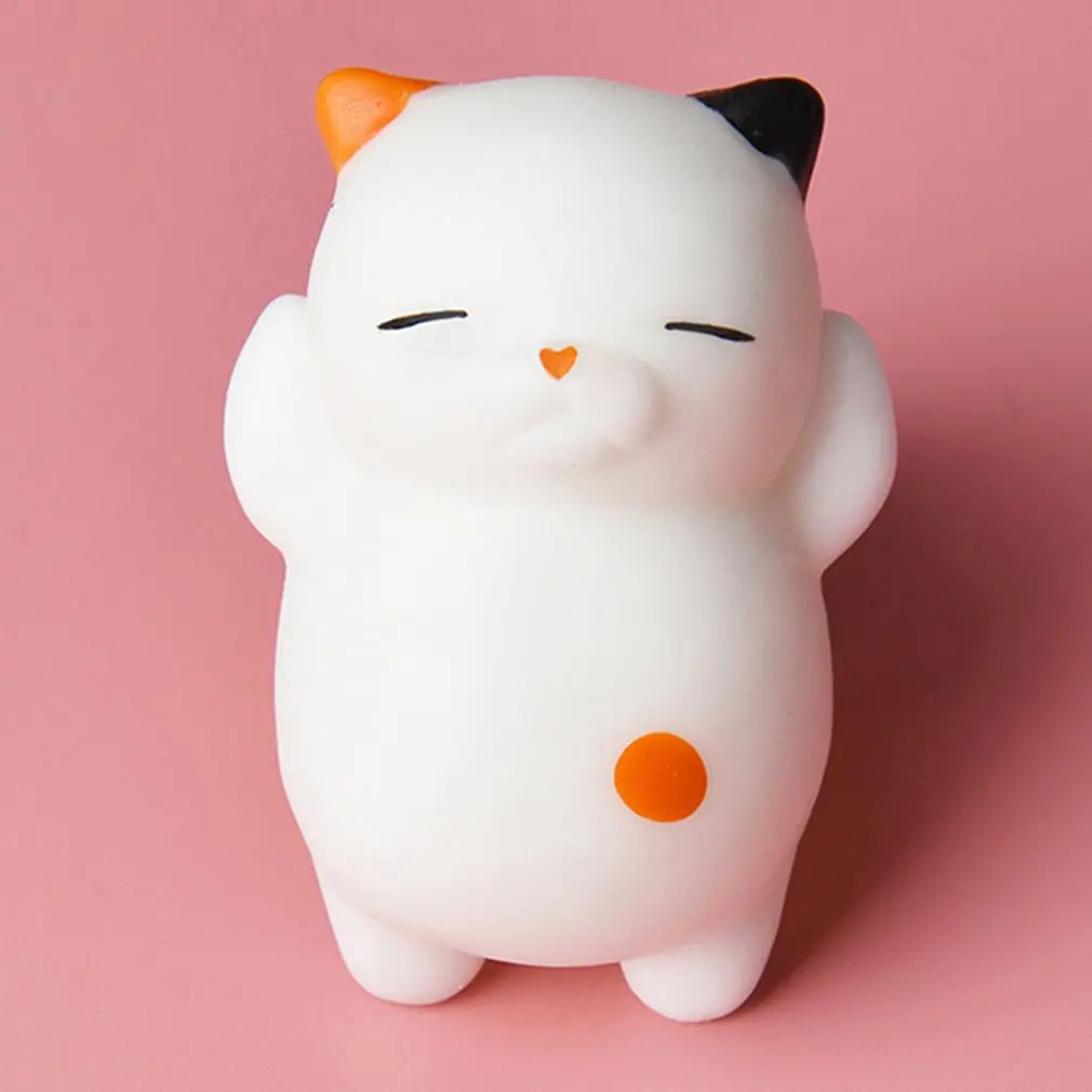Juguete de gato blando para ni&ntilde;os y adultos, decoraci&oacute;n antiestr&eacute;s, juguete de descompresi&oacute;n, regalo, 1 ud.-4