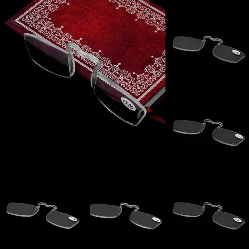 Без рамки клип на Lunettes де лекции старше зеркало нос клип мини очки MAR16_15