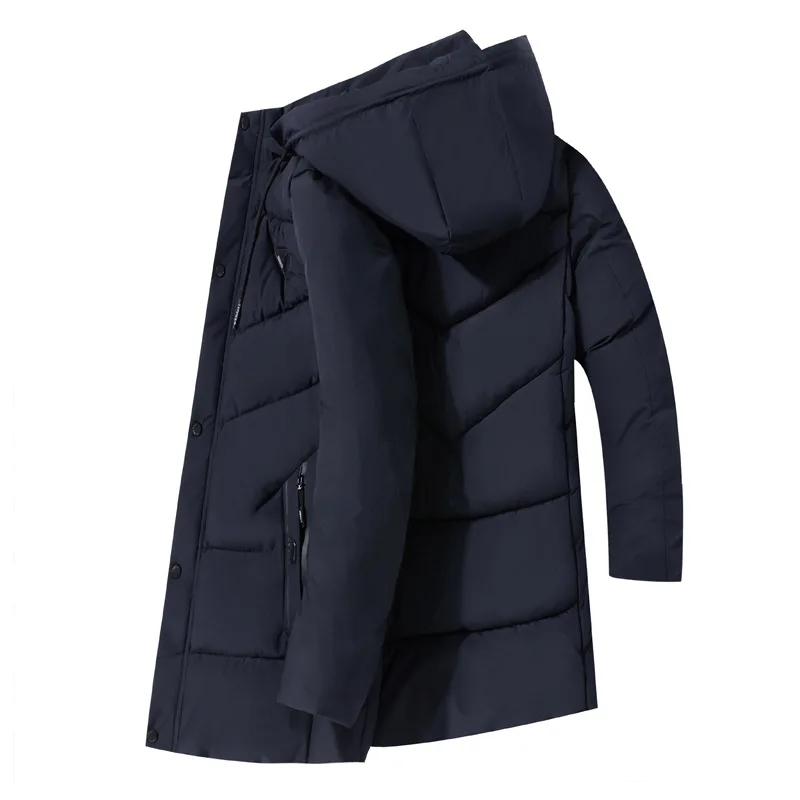 Plus Hooded Cotton Jacket Plus Size Cotton Long Cotton Jacket Casual Winter Jacket Down Jacket Plus Velvet Warm Long Coats 5XL