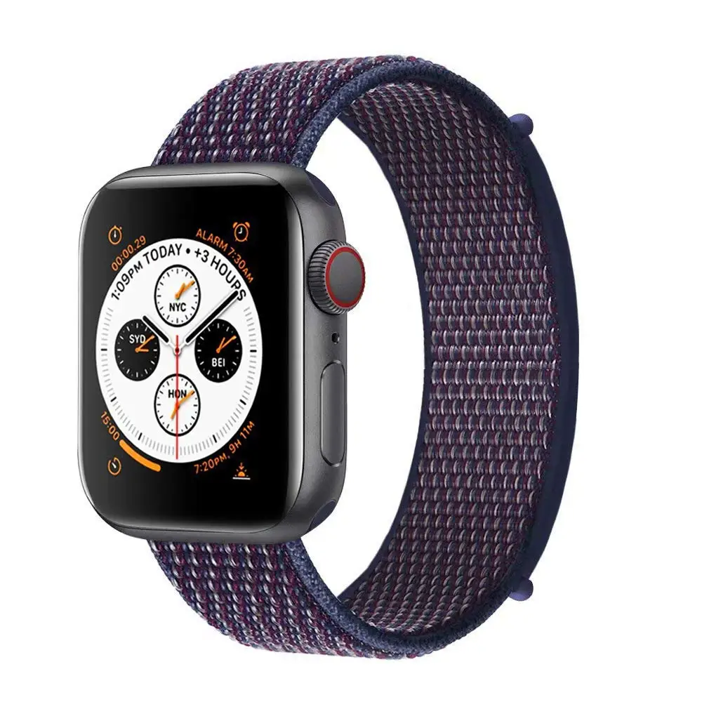 9 Ремешок для наручных часов Apple Watch 4 серии 3/2/1 38 мм 42 мм мягкий нейлон дышащий сменный ремешок Спортивные петли для наручных часов iwatch серии 4 40 мм 44 мм - Цвет ремешка: 9