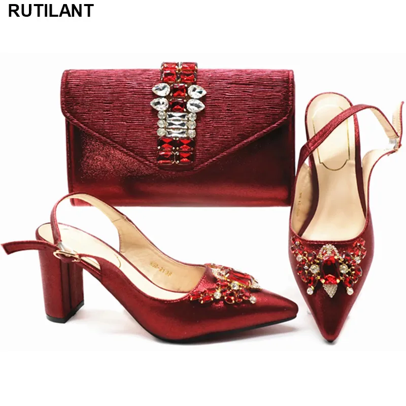 Новинка очень высокий каблук (8 см) острый носок без шнуровки обувь и сумка в