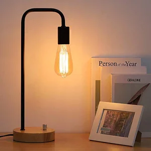 Creative Bedroom Bedside Dimmable Night Light Metal Table Lamp Bedroom Eye Protection Desk Light  Retro Light Fixtures Coiffeuse