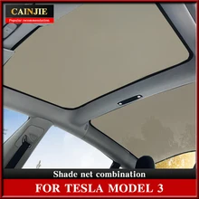 Model3 Sunshade Car Sun Visor Rear Front For Tesla Model 3 Accessories Car Shade net Roof Skylight S