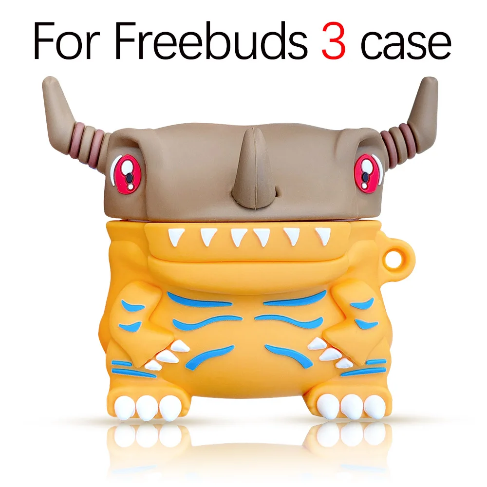 3D мультяшный дракон для Huawei Freebuds 3 силиконовый чехол наушников зарядный отсек