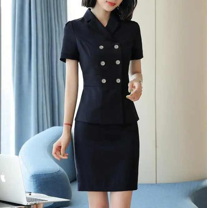 Женское Деловое платье карандаш в полоску двубортное элегантное черное с