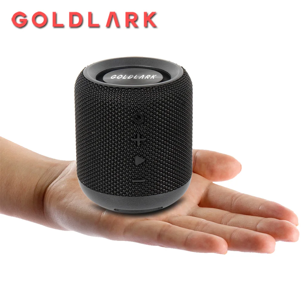 

Беспроводная портативная стереоколонка Bluetooth 10 Вт IPX6 TWS GOLDLARK с батареей 1800 мАч, 2 драйвера и пассивным басовым радиатором