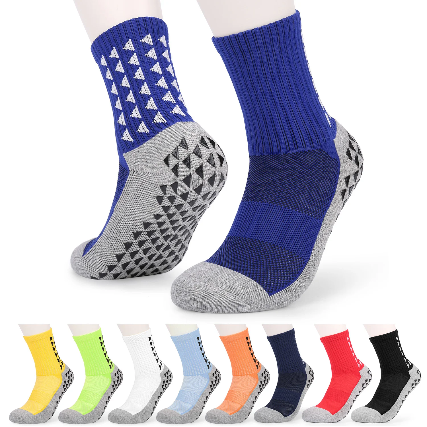 Мужские Нескользящие футбольные носки спортивные длинные абсорбирующие для