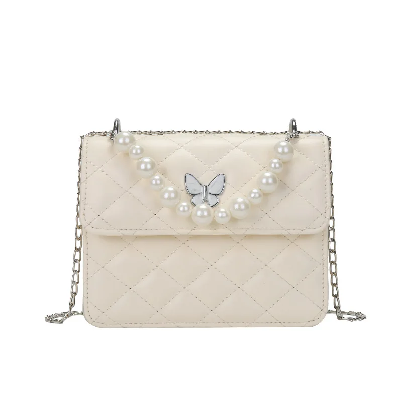 

Women's Bag butterfly Summer Fairy Cover Flap Shoulder Quilted Bag Crossbody Rhombus Chain Portable Small Square Bags For Women