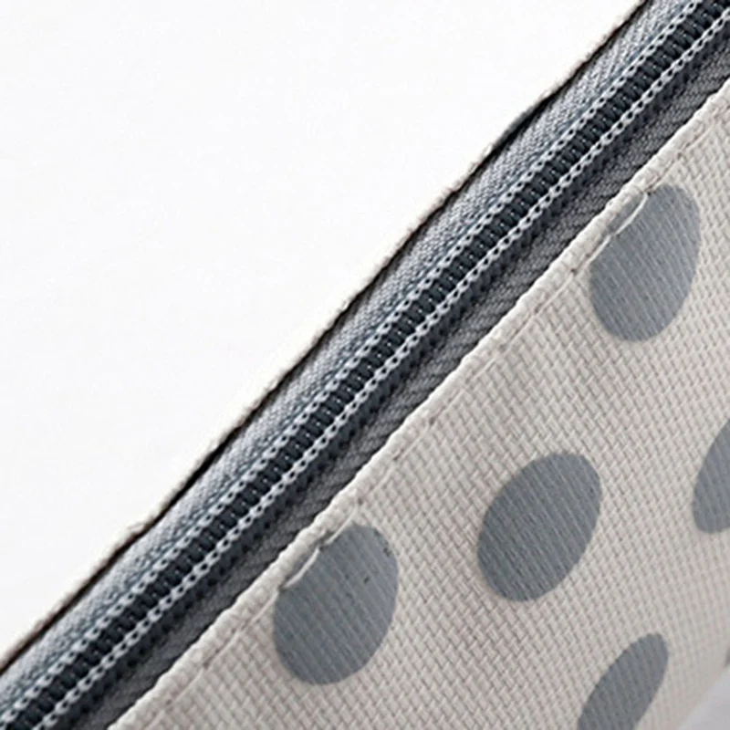 

Kawaii Simple Grid Dot Canvas Pencil Bag Stationery Storage Organizer Pen Canvas Pouch Pencil Case School Supply