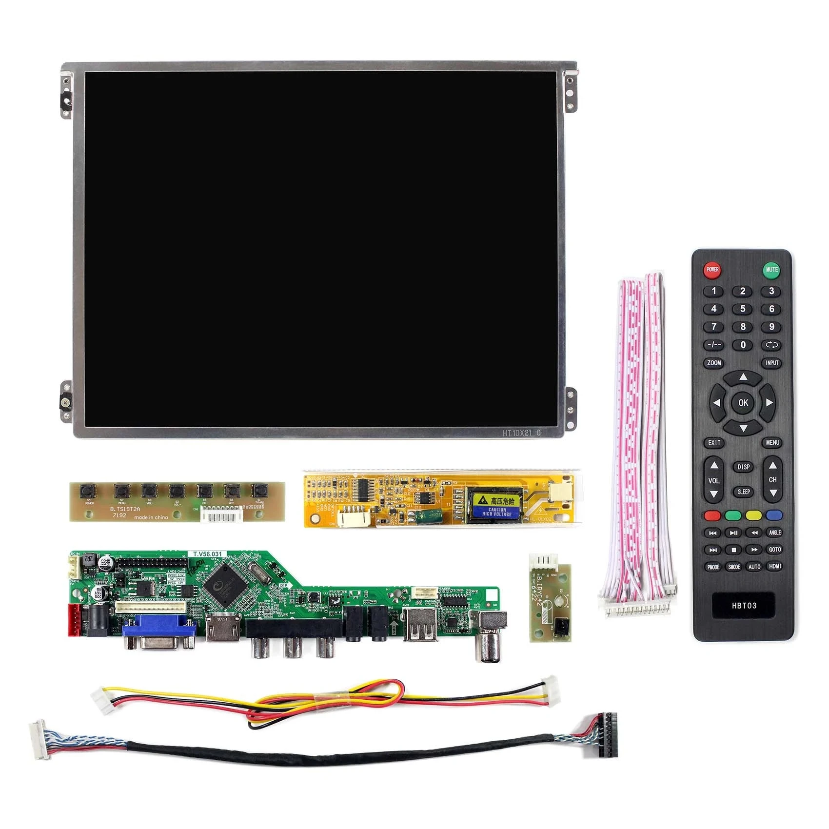 Плата драйвера контроллера ЖК-дисплея HDMI VGA AV USB RF T.V56.03 PAL NTSC с панелью 10 4 дюйма