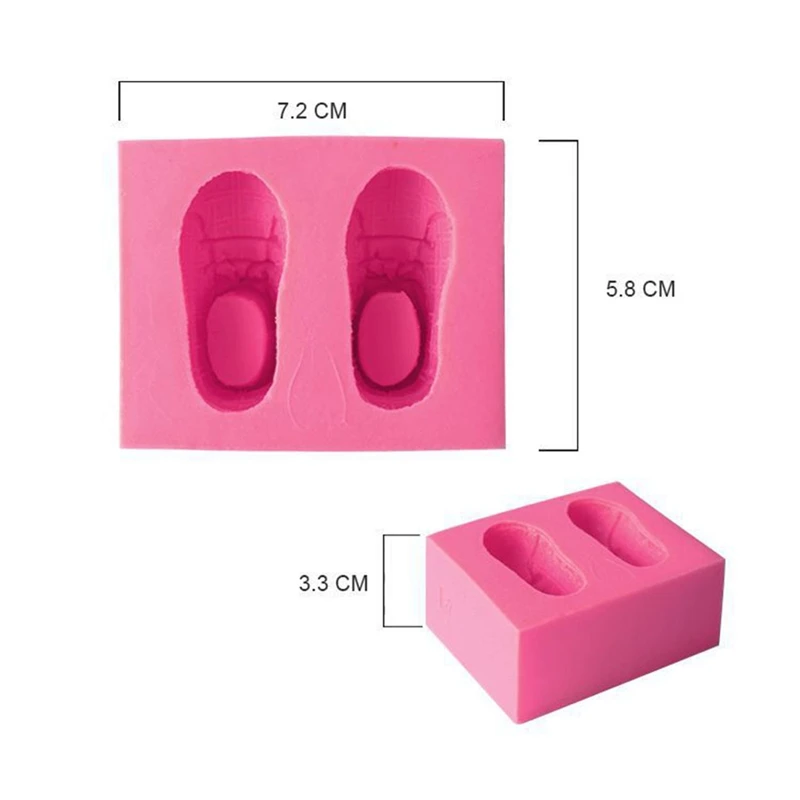 

3d Silicone Cake Mold Fondant Soap Mold Baby Shoes Fondant Sugar Craft Cookies Cutter DIY Cake Decoration Tools