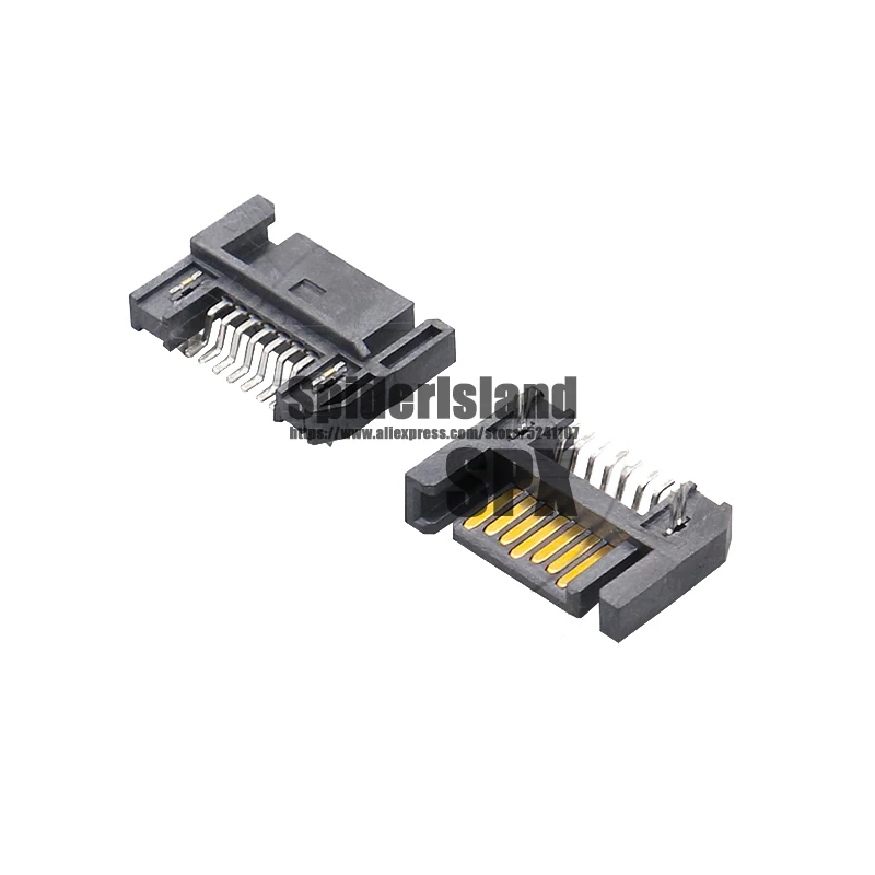 500 шт./1000 шт. SATA 7P 7pin штекер SMT горизонтальный PCB Кабель питания DIY разъем интерфейса