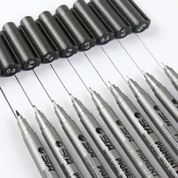 5 pcslot pigment liner ink marker pen 0 05 0 1 0 2 0 3 0 4 0 5 0 6 0 8 different tip black fineliner sketching brush pen pens