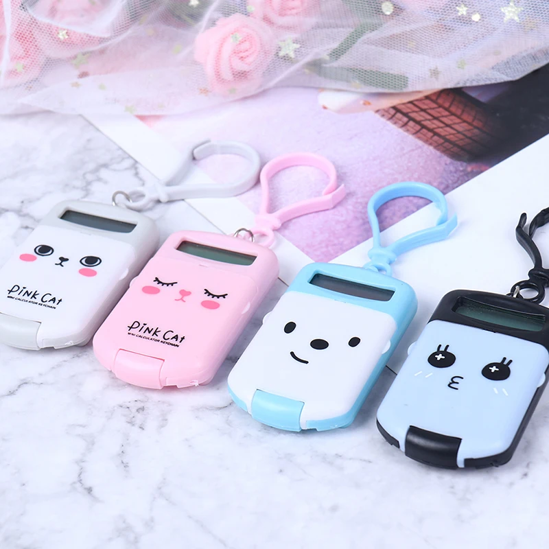 Мини-калькулятор Kawaii портативный цифровой калькулятор 8 дисплеев мультяшный