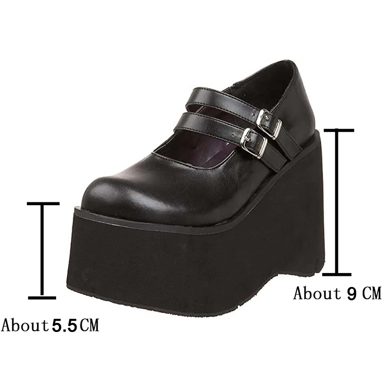 Женские туфли на танкетке с пряжкой милые туфли-лодочки платформе лето-весна 2021 |