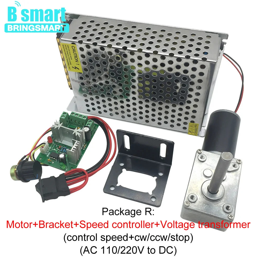 Мотор редуктор постоянного тока Bringsmart 5840 31ZY 12 В мотор с обратным редуктором