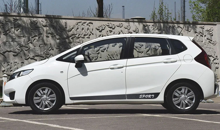 Аксессуары Стайлинг автомобиля наклейка из углеродного волокна на боковую юбку 4