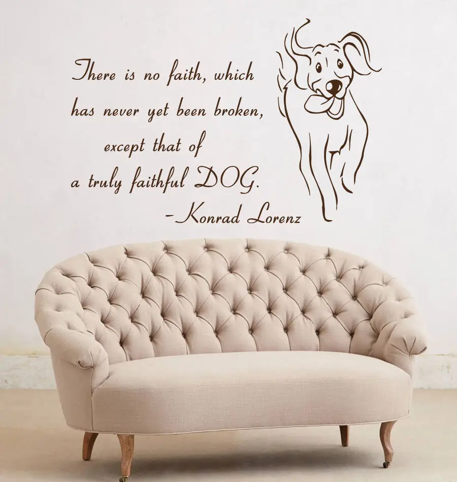 Домашние салонные наклейки на стену собаки Цитата виниловый магазин для