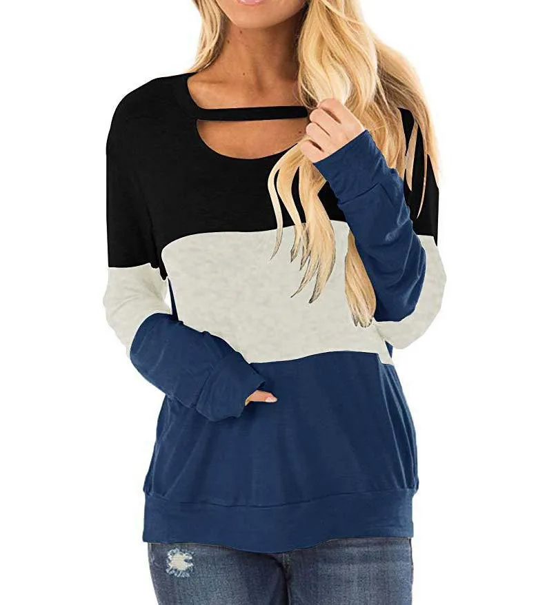 

Oversized Crewneck Sweatshirt Plus Size Punk Women Hoodies Long Sleeve Autumn Sweatshirts Hollow Out Clothes Korean Tops M