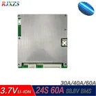 Защитная плата литий-полимерного аккумулятора 24S 60A, литий-полимерного BMSPCMPCB для 24 упаковок, литий-ионный аккумулятор 18650 с балансом