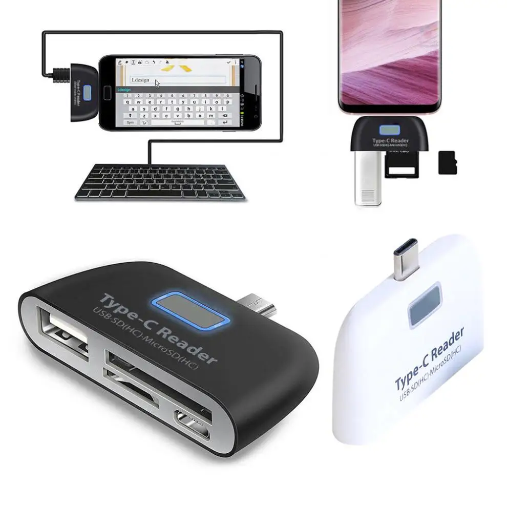 Устройство для чтения карт памяти Micro SD USB 3 1 Type C на 0 OTG шт.|USB-хабы| |