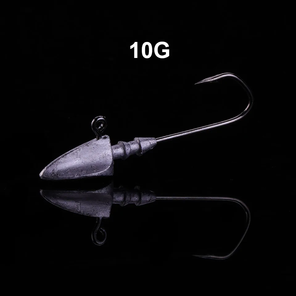 10g Ходить Рыбы 5 шт./лот приманка со свинцовым рыболовный крючок с зазубринами Jig Head рыболовный крючок для Мягкая приманка в виде червей 3,5g 5g 7g 10g 14 г, 20 г, карп рыболовные крючки - Цвет: 10g