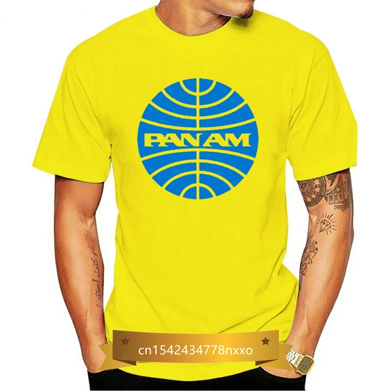 

T Shirt Z0480 Pan Am Vintage Airlines Flight Usa America New York Fun Cool Ggg24