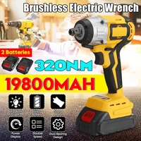 288vf cordless brushless 12 electric impact wrench with 2x19800mah rechargeable battery impact drill power tools