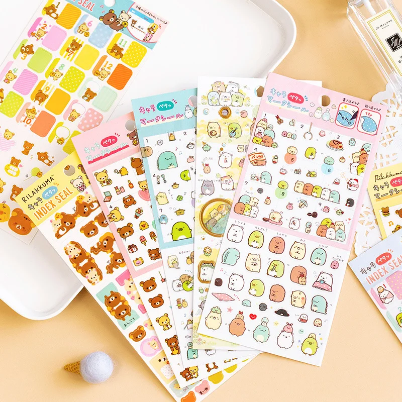 Kawaii мультяшный питомец Rilakkuma Sumikko Gurashi Декоративные Канцелярские наклейки