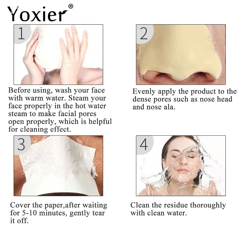 

Yoxier Remove Blackhead Nasal Mask Tear Off Mask Repair Deep Clean Improve Pores Exfoliate Acne Treatment Beauty Skin Care 30g