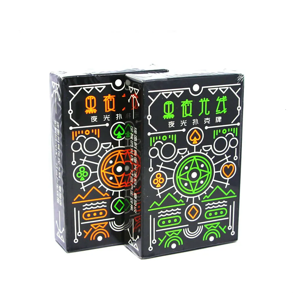 Dark Night светильник флуоресцентные игровые карты профессиональные шахматы для