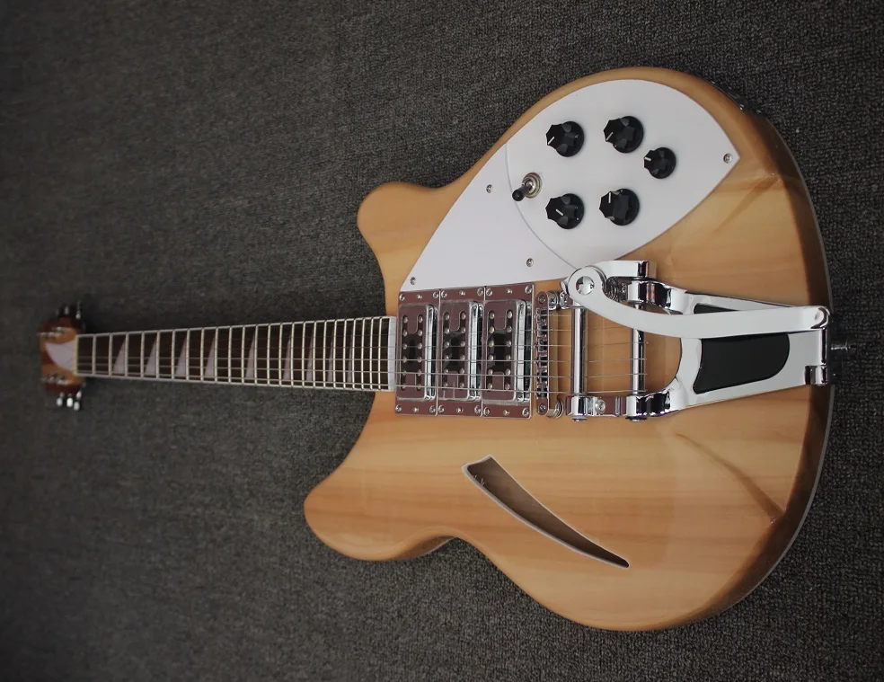 Weifang Rebon 6 String Ricken Tremolo электрическая гитара с тремоло Bigsby в деревянном