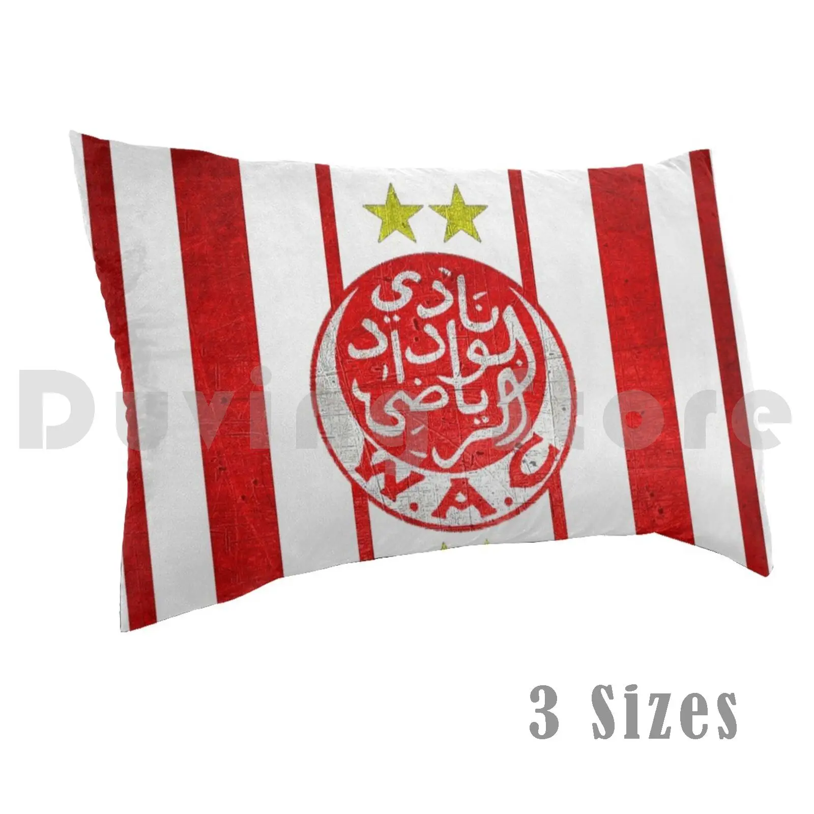 Наволочка с принтом диагональю 50x75 Wydad подходит для футбола