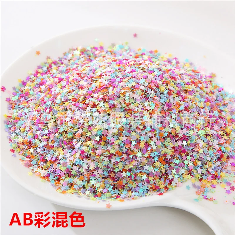 3 мм пятиконечная звезда с блестками патч для маникюра аксессуары одежды ручной