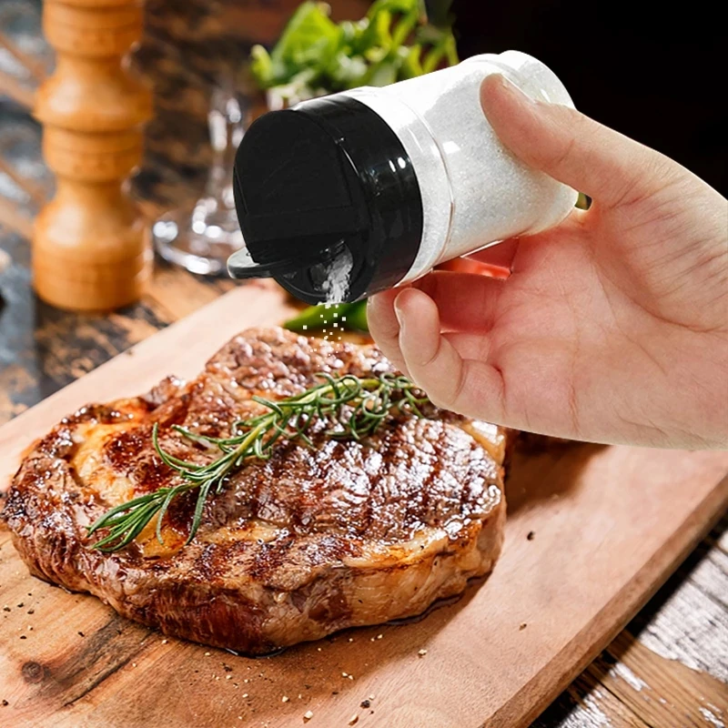 

4Pcs/Set 110Ml Spice Salt Pepper Shakers Black Seasoning Jar Can Pepper Bottle Barbecue Condiment Kitchen Gadget Tool