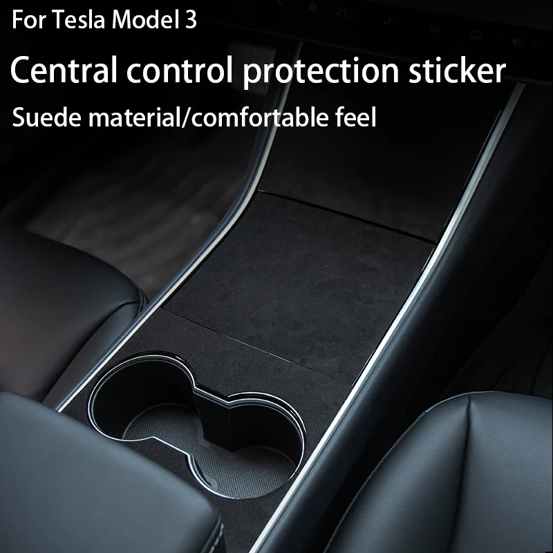 

Car interior suede sticker For Tesla Model 3 2017-2020 Central control Turn fur protection sticker