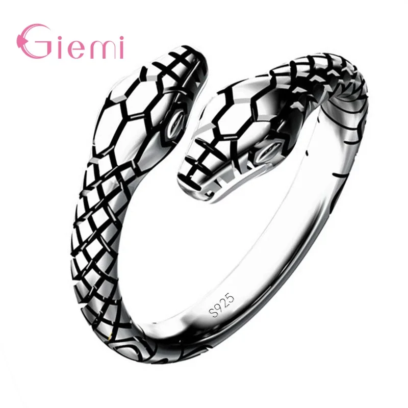 

Retro 925 Sterling Silver Rings For Women Bohemian Adjustable Geometric Irregular Rings Exaggerated Novelty Jewelry