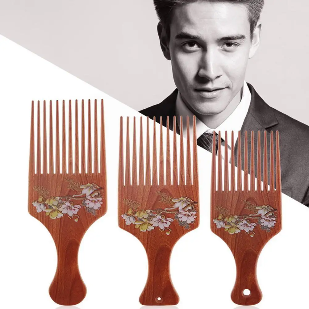 

Chinese Style Retro Oil Hair Comb Fork Comb Men's Styling Long Plate Texture Comb Comb Comb Tooth Hairdressing Shovel Bangs C5C0