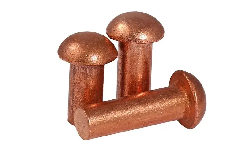

Gb867-86 half round head red copper rivet solid rivet half round rivet red copper round cap screw m6 m8 5PCS