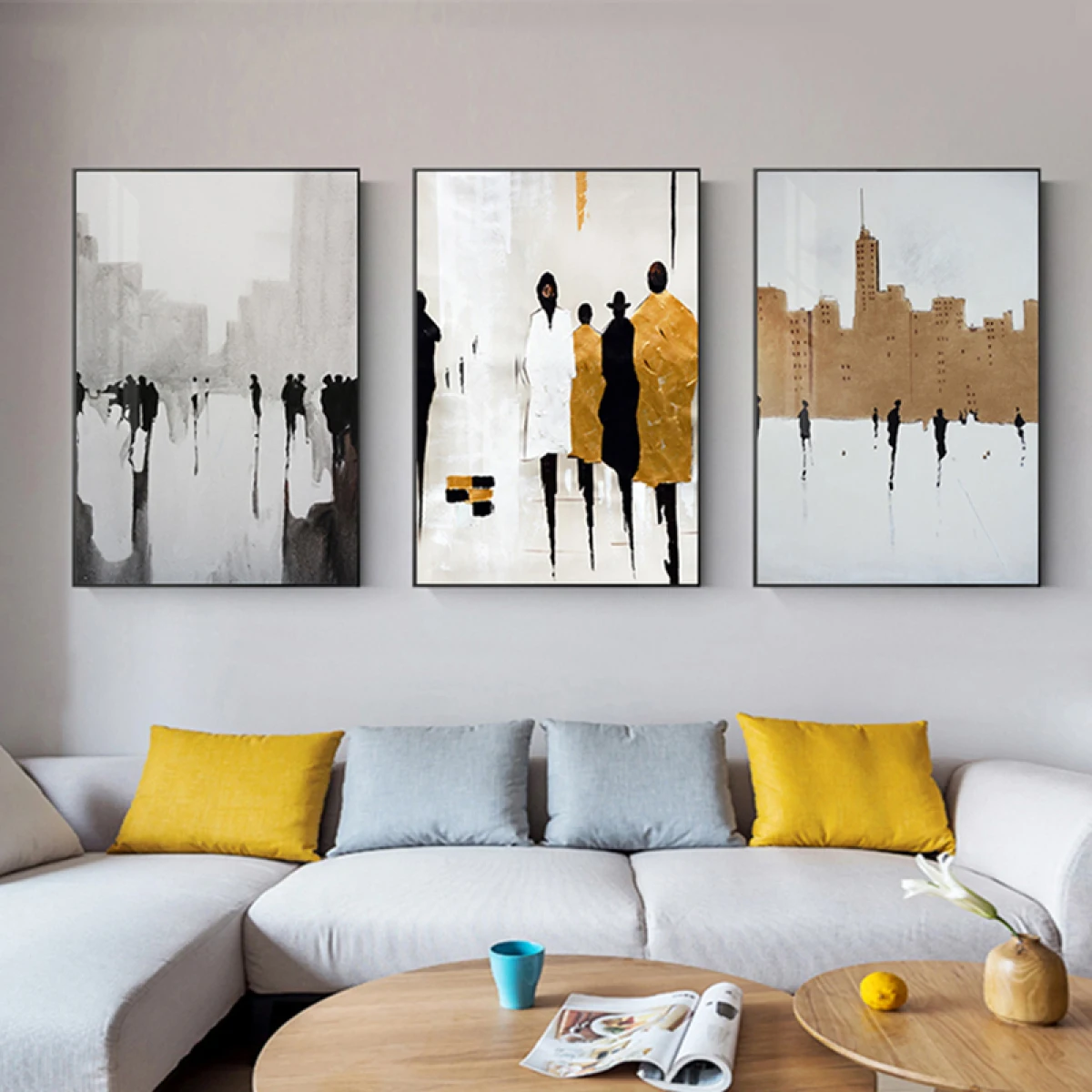 

Modern Abstract Canvas Painting Nordic British Street Posters Print Bronze Wall Art Wall Picture for Living Room Home Decoration