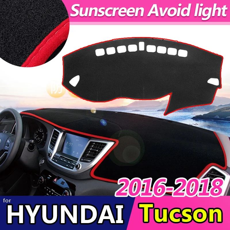 

Противоскользящий коврик для Hyundai Tucson 2016 2017 2018 TL, накладка на приборную панель, Солнцезащитный коврик, ковер, анти-УФ аксессуары для автомоби...