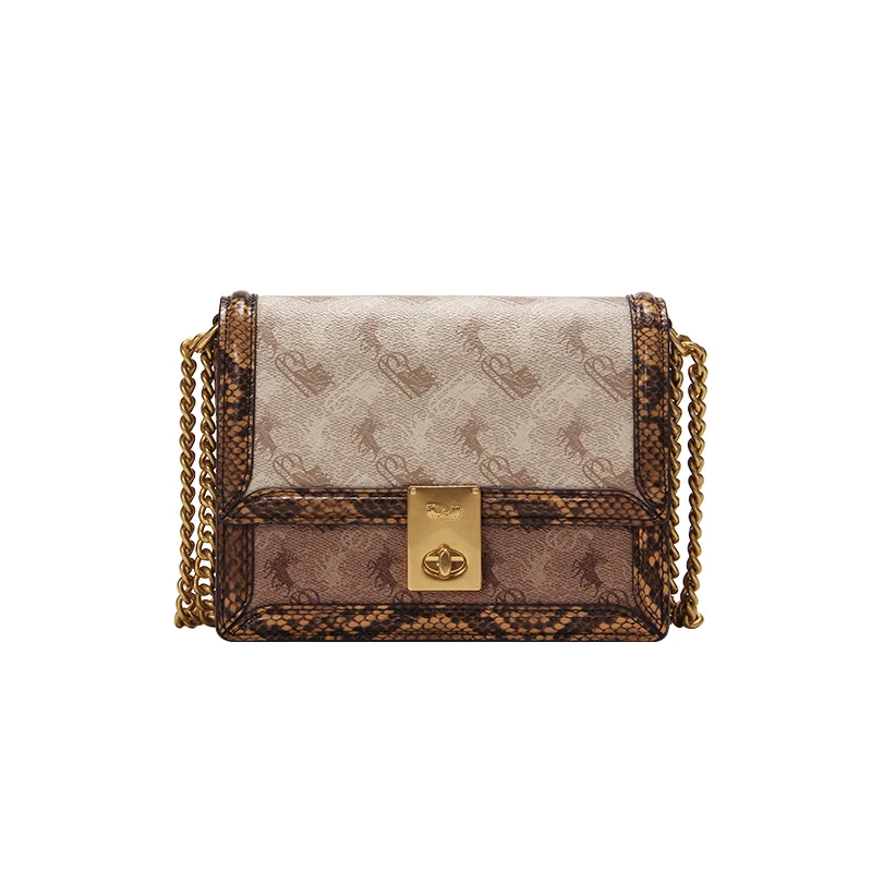 

Genuine Leather Women Flap Bag 2020 New Fashion Printed Shoulder Crossbody Bags Lady Purse and Handbag Luxury Designer Channels