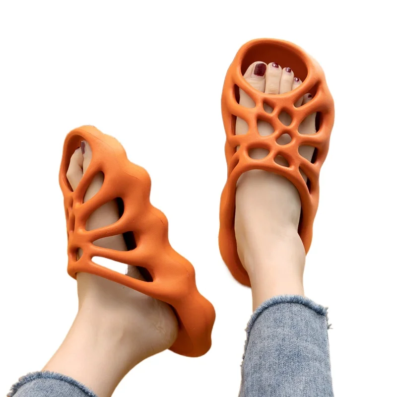 

Уличная одежда, тапочки на платформе, женская летняя модная пляжная обувь для моря, сандалии для отдыха, интегрированные сандалии для мужчи...