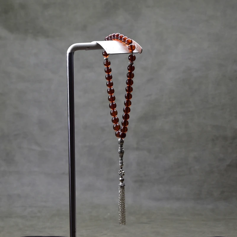 Аксессуары из 100% натурального янтарного камня 9 мм + Бусины мусульманские