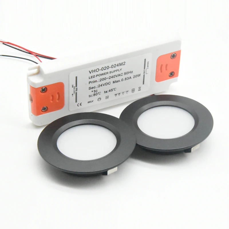 

Spot LED Slim Embedded Spotlight Ceiling Downlight 110V-220V Kitchen Cabinet Display Cabinet Bathroom Light Built-in 3W