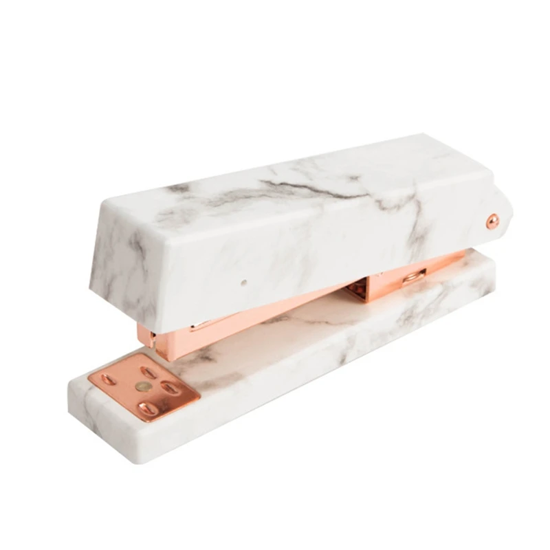 

3Pcs Office Stationery Kit Pen Holder Cup Tape Dispenser Staplers for Office School Home (Rose Gold)