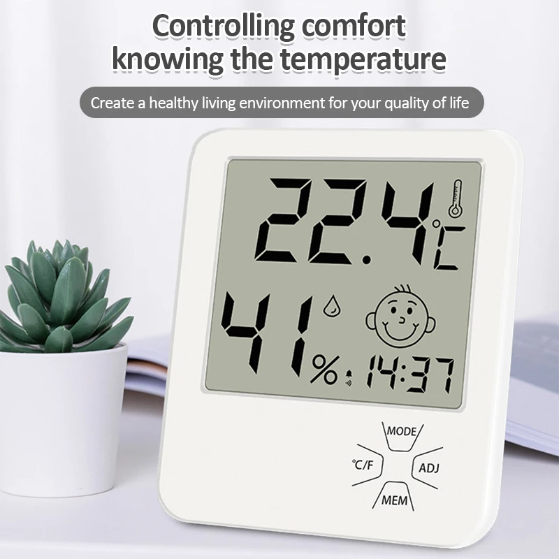 multifunctional indoor room lcd electronic temperature humidity meter digital thermometer hygrometer weather station alarm clock free global shipping