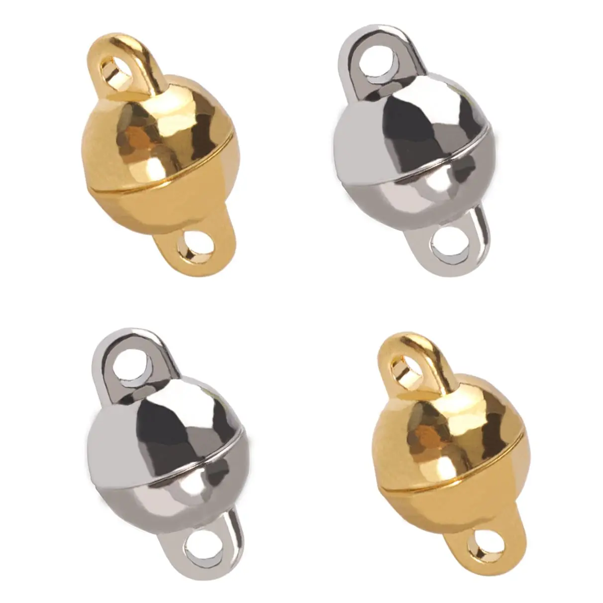 shapesbyX-3 Pieces 10mm Round Magnetic Clasps Opening Bracelet Jewelry