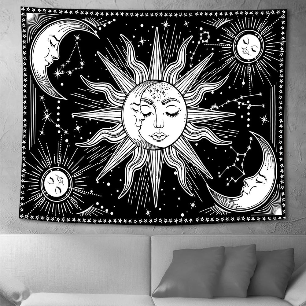 

Constellation Tapestry Background Sun Moon Wall Tapestry Constellation Background Cloth Psychedelic Mystic For Home Bedroom