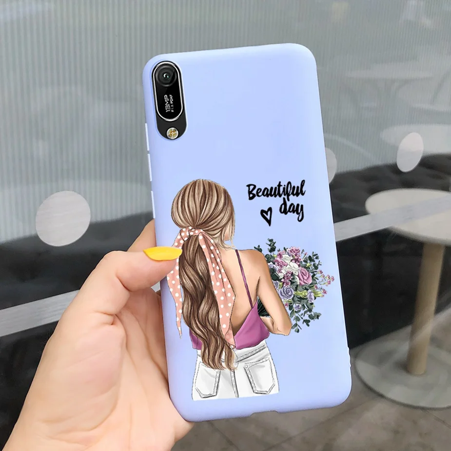 Подсолнечника чехол для Huawei Y6 Pro 2019 бампер силиконовый мягкий задней крышки из